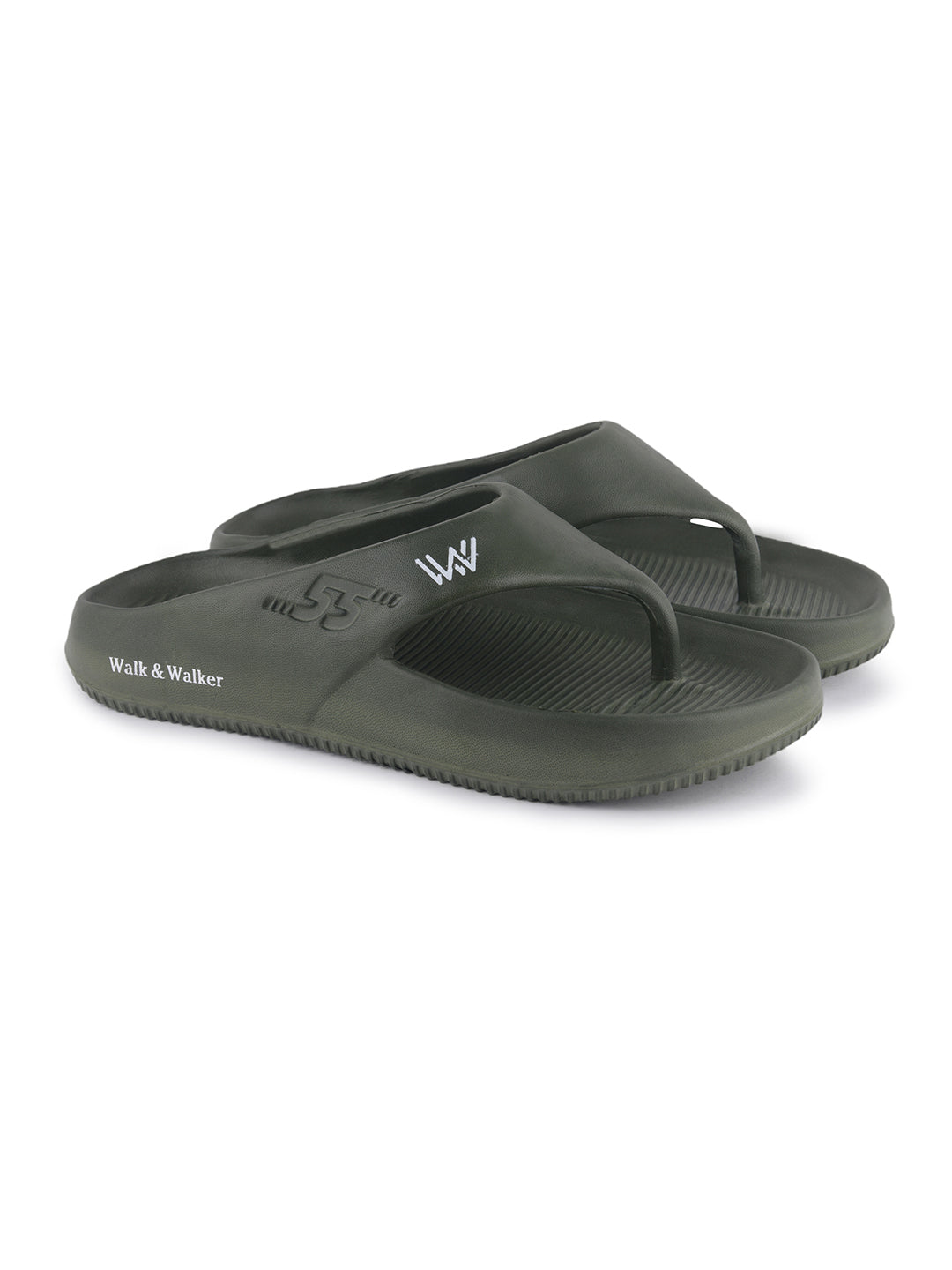 walk & walker Men Slippers (Olive , 10)