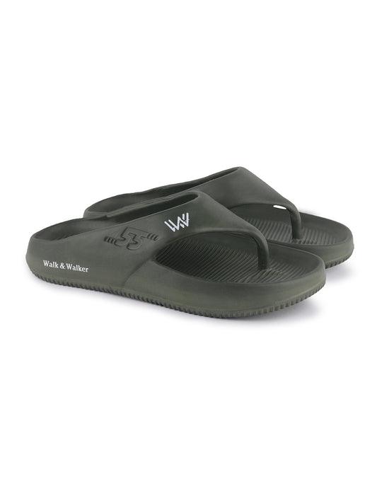 walk & walker Men Slippers (Olive , 10)
