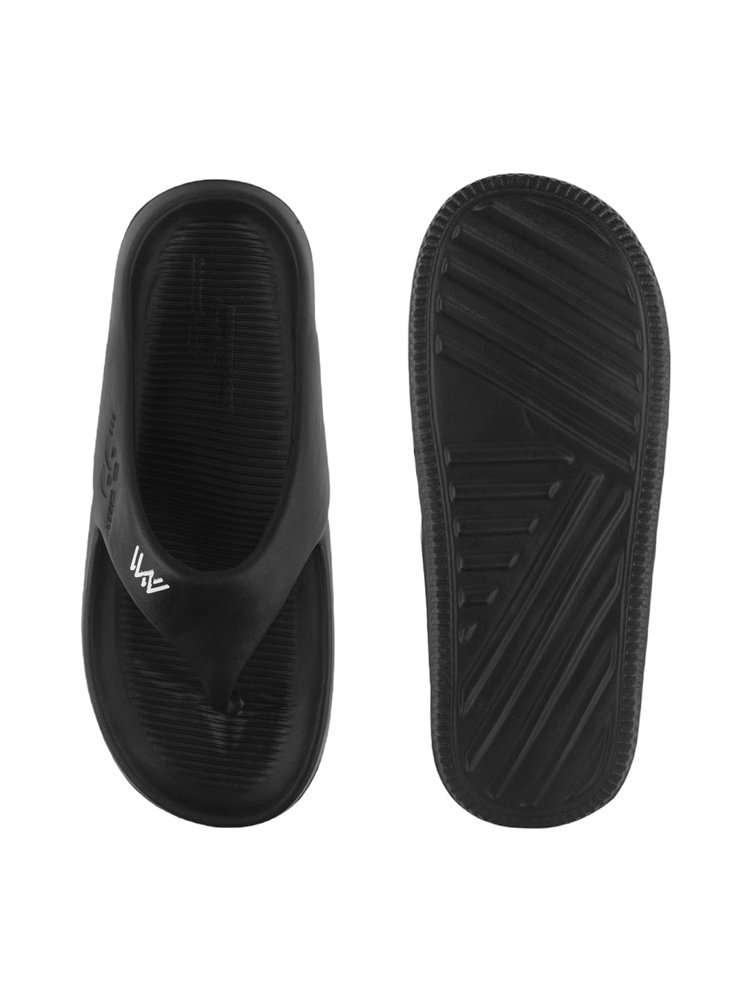 walk & walker Men Slippers (Black , 10)