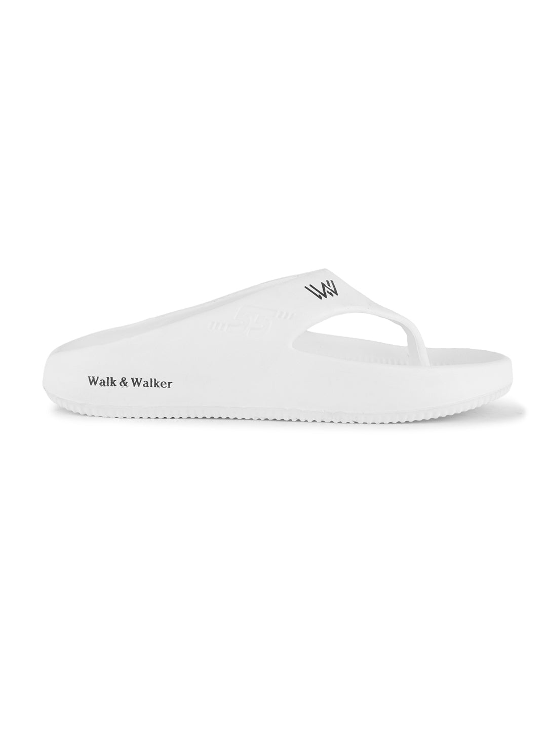 walk & walker Men Slippers (White , 6)