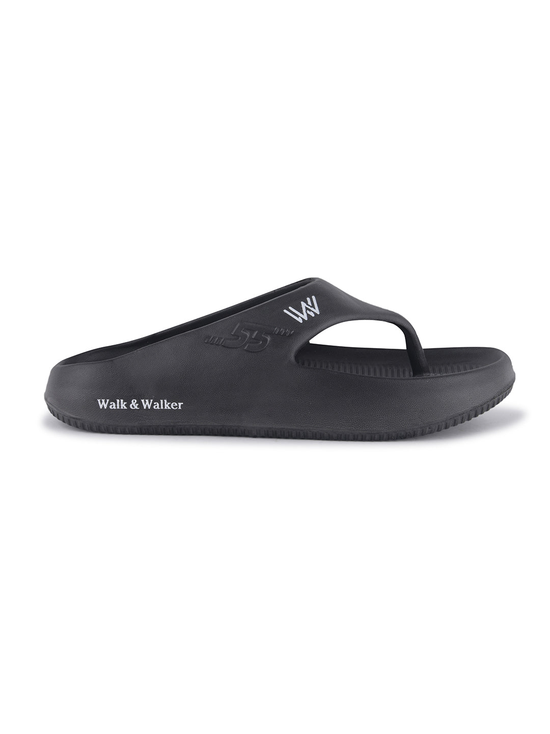 walk & walker Men Slippers (Black , 7)
