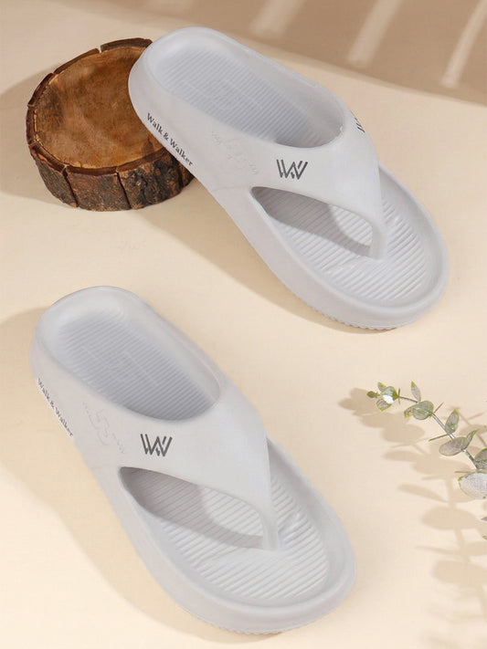 walk & walker Men Slippers (Grey , 10)