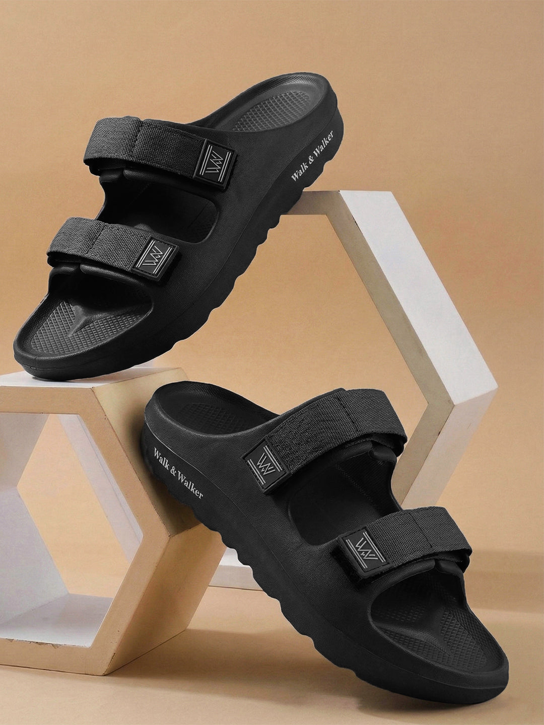 walk & walker Men Casual (Black , 9)