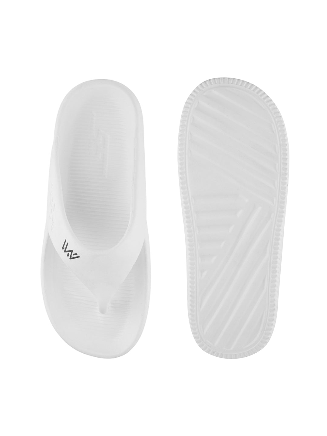 walk & walker Men Slippers (White , 8)